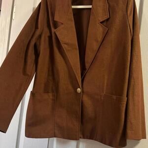 Teddi Sport 90s Vintage CBK Inspired Women’s Faux Suede Polyester Blazer